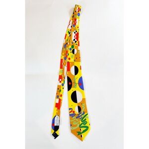 Vtg 2004 CTG Silk Tie "All About Gordon" Sartre Abstract Pop Art Modernist